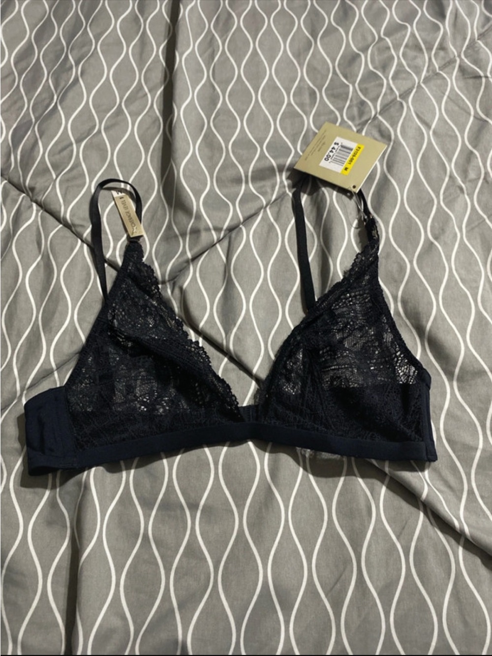 Calvin Klein Black Lace Triangle Bralette